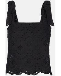 Poupette - Noa Broderie Anglaise Cotton Top - Lyst