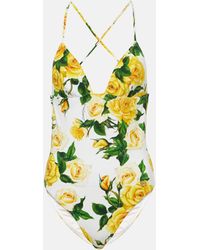 Dolce & Gabbana - Maillot de bain a fleurs - Lyst