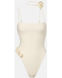 SAME - Rose Choker Asymmetrical Swimsuit - Lyst