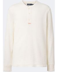 Polo Ralph Lauren - Waffle-Knit Cotton Henley Shirt - Lyst