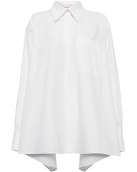 Valentino Oversized Cotton Poplin Shirt - White