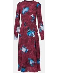 Erdem - Midikleid Aus Crepe - Lyst