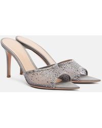 Gianvito Rossi - Rania 85 Embellished Organza Mules - Lyst