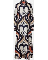 La DoubleJ - Chemise Swing Printed Silk Shirt Dress - Lyst