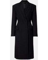 Acne Studios - Double-Breasted Peplum Wool Coat - Lyst