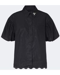Simone Rocha - Embellished Cotton Poplin Shirt - Lyst