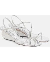Jonathan Simkhai - Bridget Patent Leather Wedge Sandals - Lyst