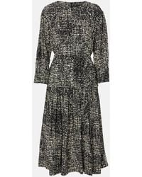Proenza Schouler - Bedrucktes Midikleid Harlow Aus Crepe - Lyst
