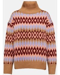 Jardin Des Orangers - Intarsia Wool And Cashmere Turtleneck Sweater - Lyst