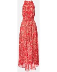 Poupette - Celie Printed Halterneck Maxi Dress - Lyst