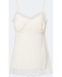 Simone Rocha - Lace-Trimmed Crepe De Chine Camisole - Lyst