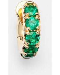 Spinelli Kilcollin - Mini Macro Hoop 18kt Gold And Emerald Single Earring - Lyst