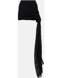 AYA MUSE - Draped Cotton-Blend Miniskirt - Lyst