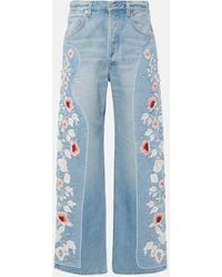 Citizens of Humanity - Bestickte High-Rise Wide-Leg Jeans Ayla - Lyst