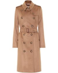 Burberry Kensington Cashmere Trenchcoat - Natural