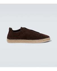 ZEGNA - Triple Stitch Suede Espadrilles - Lyst
