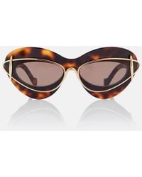 Loewe - Double Frame Cat Eye Sunglasses - Lyst