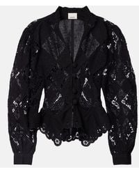 Isabel Marant - Nina Cotton And Linen Broderie Anglaise Blouse - Lyst