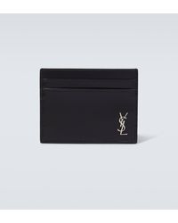 Saint Laurent - Tiny Cassandre Leather Cardholder - Lyst