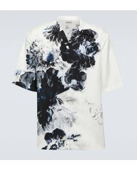 Alexander McQueen - Dutch Flower Silk Bowling Shirt - Lyst