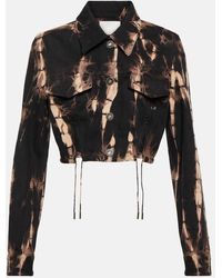 Dion Lee - Tie-Dye Cropped Denim Jacket - Lyst