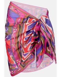 PUCCI - Pareo Orchidee Aus Baumwolle - Lyst