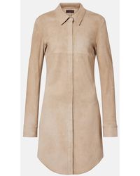 Stouls - Geraldine Suede Shirt Dress - Lyst