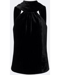 Jonathan Simkhai - Scarlett Draped Caped Velvet Top - Lyst