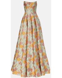 Markarian - Floral Lame Brocade Corset Gown - Lyst