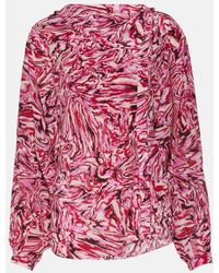 Isabel Marant - Tiphaine Printed Silk Blouse - Lyst