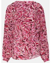 Isabel Marant - Tiphaine Printed Silk Blouse - Lyst