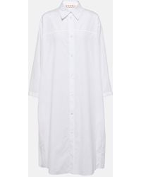 Marni - Cotton Poplin Shirt Dress - Lyst