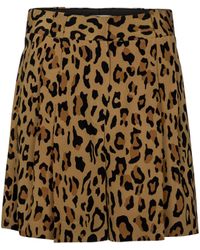 Blazé Milano Fell Leopard-print Silk Shorts - Multicolor