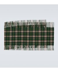 Burberry - Check Fringed Cashmere Scarf - Lyst