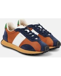 Tod's - T-Vintage Leather And Suede-Trimmed Sneakers - Lyst