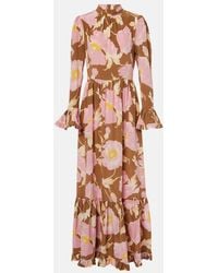 La DoubleJ - Visconti Silk Crepe De Chine Maxi Dress - Lyst