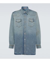 Acne Studios - Distressed Denim Shirt - Lyst