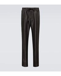 Dolce & Gabbana - Pantaloni pigiama in seta a righe - Lyst