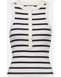 Citizens of Humanity - Caralyn Striped Cotton-Blend Tank Top - Lyst