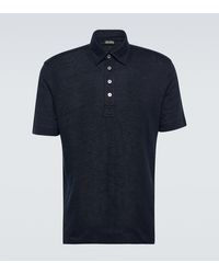 Zegna - Polo in lino - Lyst