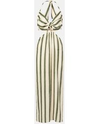 Johanna Ortiz - Los Siete Mares Striped Cutout Midi Dress - Lyst