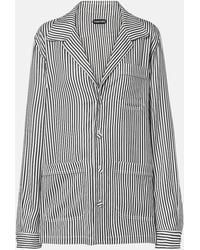 Tom Ford - Striped Oversized Silk Shirt - Lyst