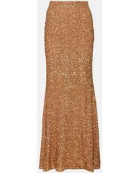 Self-Portrait - Sequined Maxi Skirt - Lyst