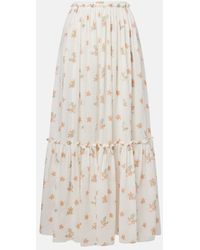 Chloé - Floral Silk Maxi Skirt - Lyst