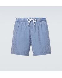 Fedeli - Madeira Striped Swim Trunks - Lyst