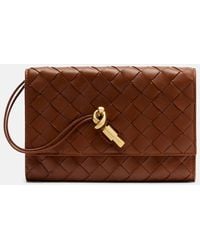Bottega Veneta - Andiamo Intrecciato Leather Pouch - Lyst