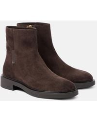 Gianvito Rossi - Stiefeletten Lexington Aus Veloursleder - Lyst