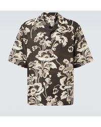 Commas - Floral Linen Bowling Shirt - Lyst