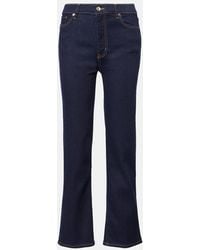 FRAME - High-Rise Straight Jeans Le Sleek - Lyst