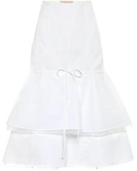 Brock Collection Quercetto Cotton-blend Midi Skirt - Natural